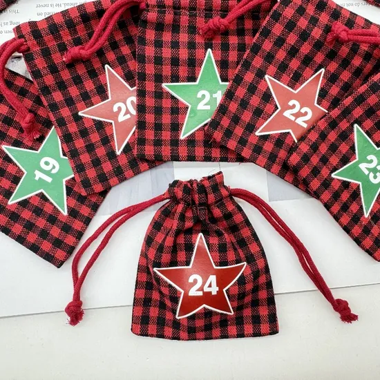 Sacs d'emballage cadeau en toile de coton Sinicline avec cordon de serrage pour vêtements